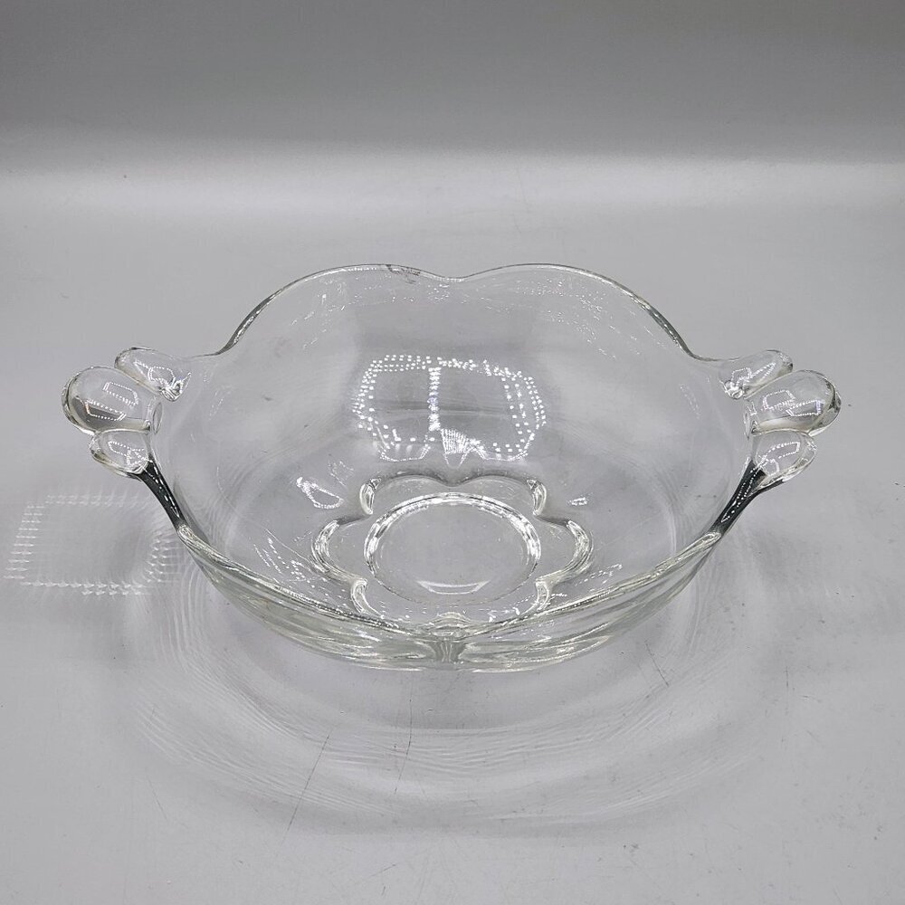 VTG Duncan and Miller Canterbury Small 6" Handled Bowl 1940s Clear Scalloped